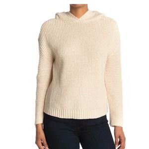 ABOUND Cozy Ribbed Knit Hoodie In Light‎ Beige